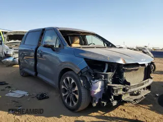 2022 Kia Carnival EX with VIN KNDNC5H37N6092835, listed as a Copart auction lot 74522964 with 97,799 mi miles and Salvage Title. Bid and sale history available at carsss.com. Image 4.