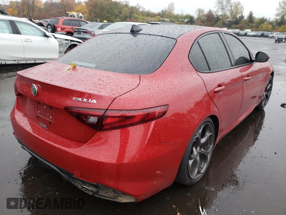 2018 Alfa Romeo Giulia Ti Sport with VIN ZARFAEEN5J7579896, listed as a Copart auction lot 64442182 with 53,633 mi miles. Bid and sale history available at carsss.com. Image 4.