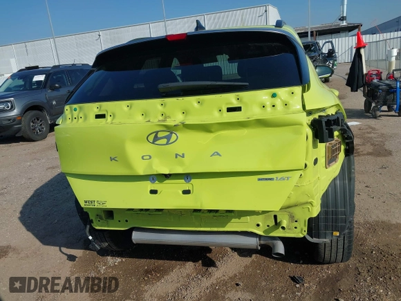 2024 Hyundai Kona Limited with VIN KM8HECA35RU067984, listed as a IAAI auction lot 41656956 with 15,343 mi miles and . Bid and sale history available at DreamBid. Image 17.