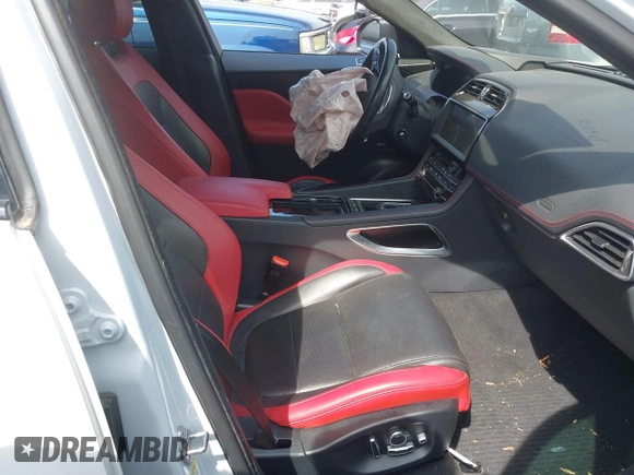 2019 Jaguar F-Pace S with VIN SADCM2FV9KA609878, listed as a IAAI auction lot 42098671 with 90,112 mi miles and . Bid and sale history available at DreamBid. Image 5.