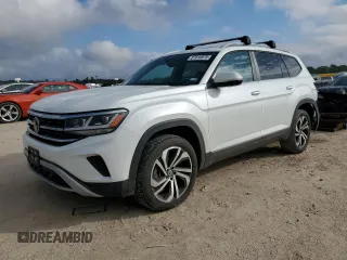 2022 Volkswagen Atlas SEL with VIN 1V2BR2CA4NC550966, listed as a Copart auction lot 87616975 with 49,793 mi miles and Salvage title. Bid and sale history available at DreamBid. Image 1.