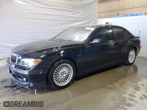 2007 BMW 7 Series 750i with VIN WBAHL83527DT89112, listed as a Copart auction lot 52806635 with 174,758 mi miles and Salvage title. Bid and sale history available at DreamBid. Image 1.