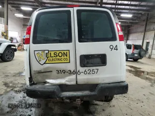 2017 Chevrolet Express Cargo Van with VIN 1GCZGHFG4H1123926, listed as a Copart auction lot 45306405 with 0 mi miles and Salvage Title. Bid and sale history available at carsss.com. Image 6.