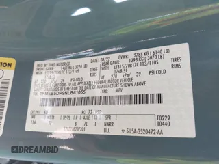 2022 Ford Bronco with VIN 1FMEE5DP9NLB61055, listed as a IAAI auction lot 42359888 with 70,668 mi miles and . Bid and sale history available at DreamBid. Image 9.