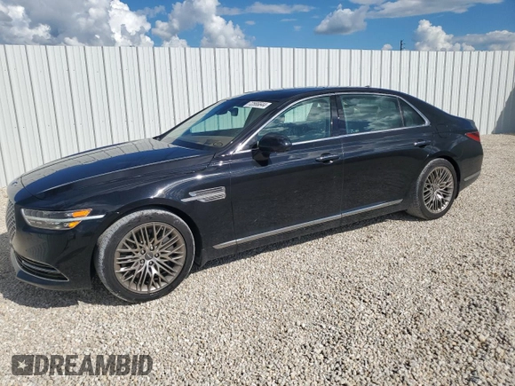 2022 Genesis G90 Ultimate with VIN KMTF54PH1NU095958, listed as a Copart auction lot 72566644 with 32,994 mi miles and Salvage Title. Bid and sale history available at DreamBid. Image 1.