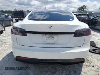 2021 Tesla Model S Long Range with VIN 5YJSA1E52MF443953, listed as a Copart auction lot 59838715 with 54,643 mi miles and Salvage title. Bid and sale history available at DreamBid. Image 6.