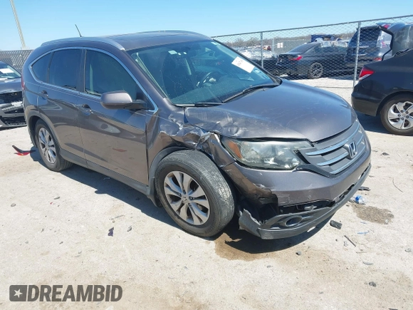 2012 Honda CR-V EX-L with VIN 5J6RM3H72CL032220, listed as a IAAI auction lot 41847196 with 124,876 mi miles. Bid and sale history available at carsss.com. Image 1.