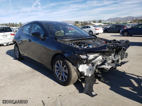 2022 Mazda Mazda3 Hatchback 2.5 S with VIN JM1BPAJL6N1505707, listed as a Copart auction lot 67391702 with 9,578 mi miles. Bid and sale history available at carsss.com. Image 1.