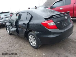 2012 Honda Civic Sdn LX with VIN 19XFB2F51CE070864, listed as a IAAI auction lot 41575487 with 184,281 mi miles. Bid and sale history available at carsss.com. Image 3.