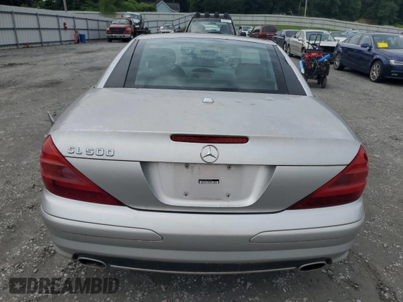 2005 Mercedes-Benz SL 500 with VIN WDBSK75F95F104935, listed as a Copart auction lot 60493705 with 89,994 mi miles and Salvage title. Bid and sale history available at DreamBid. Image 6.