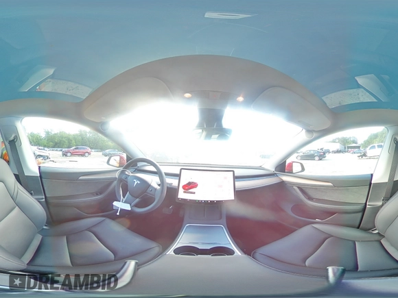 2024 Tesla Model Y Long Range with VIN 7SAYGDEE6RA318973, listed as a Copart auction lot 55586435 with 8,700 mi miles and Salvage title. Bid and sale history available at DreamBid. Image 14.