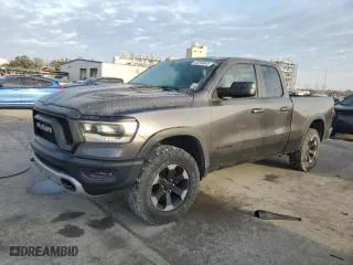 2019 Ram 1500 Rebel with VIN 1C6SRFET4KN577695, listed as a Copart auction lot 42249845 with 81,948 mi miles and Salvage Title. Bid and sale history available at carsss.com. Image 1.