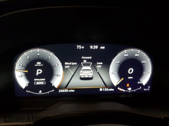 2023 Infiniti QX60 Sensory with VIN 5N1DL1GSXPC353775, listed as a Copart auction lot 63658175 with 24,658 mi miles and Salvage title. Bid and sale history available at DreamBid. Image 9.