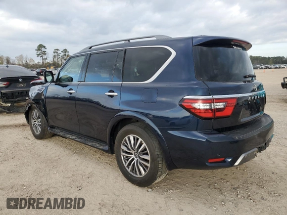 2022 Nissan Armada SL with VIN JN8AY2BDXN9677573, listed as a Copart auction lot 85111554 with 42,637 mi miles and Salvage Title. Bid and sale history available at carsss.com. Image 2.