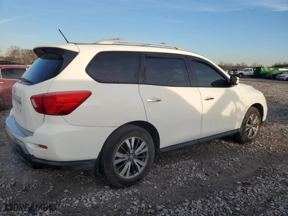 2017 Nissan Pathfinder S with VIN 5N1DR2MN0HC674566, listed as a Copart auction lot 83071494 with 130,135 mi miles and Salvage Title. Bid and sale history available at carsss.com. Image 3.