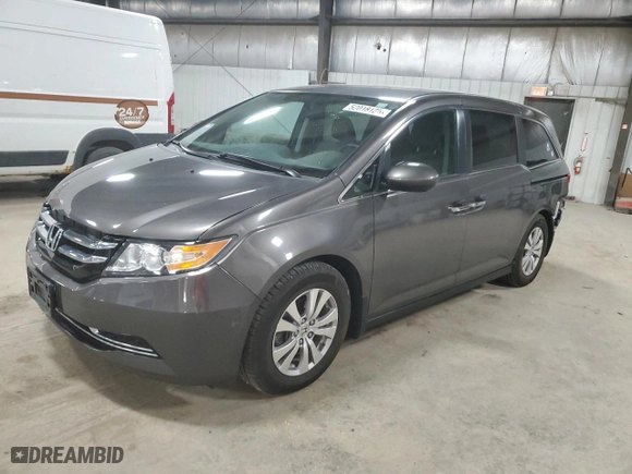 2014 Honda Odyssey EX with VIN 5FNRL5H4XEB130086, listed as a Copart auction lot 52018125 with 120,601 mi miles and Salvage Title. Bid and sale history available at carsss.com. Image 1.