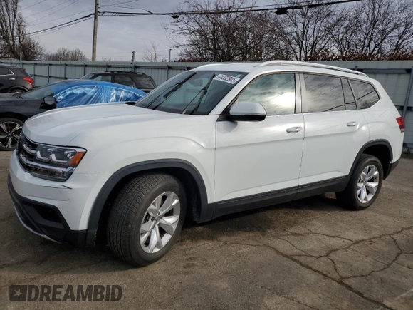 2019 Volkswagen Atlas S z VIN 1V2AP2CAXKC614103, wystawiony jako Copart lot #44392905 z przebiegiem 84 748 mil mil oraz Szkoda całkowita • Salvage title. Historia ofert i sprzedaży dostępna na DreamBid. Obrazek 1.