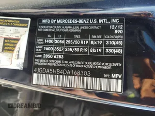 2013 Mercedes-Benz M 350 z VIN 4JGDA5HB4DA168303, wystawiony jako Copart lot #60427715 z przebiegiem 86 648 mil mil oraz Czysty tytuł • Clean title. Historia ofert i sprzedaży dostępna na DreamBid. Obrazek 13.