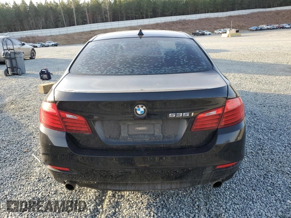 2015 BMW 5 Series 535i with VIN WBA5B1C50FD918875, listed as a Copart auction lot 43802075 with 106,283 mi miles and Salvage Title. Bid and sale history available at carsss.com. Image 6.