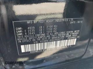 2016 Subaru Legacy 3.6R Limited with VIN 4S3BNEJ68G3020712, listed as a IAAI auction lot 41887152 with 92,009 mi miles. Bid and sale history available at carsss.com. Image 9.