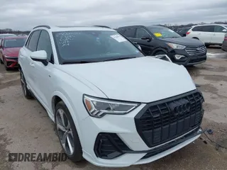 2022 Audi Q3 S line Premium Plus with VIN WA1EECF33N1128125, listed as a IAAI auction lot 41568476 with 40,505 mi miles. Bid and sale history available at carsss.com. Image 1.