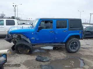 2015 Jeep Wrangler Unlimited Sport with VIN 1C4HJWDG2FL592793, listed as a IAAI auction lot 41602307 with 126,610 mi miles. Bid and sale history available at carsss.com. Image 14.