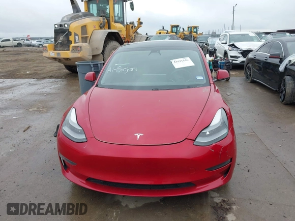 2021 Tesla Model 3 Long Range with VIN 5YJ3E1EB2MF079595, listed as a IAAI auction lot 41621546 with 45,616 mi miles. Bid and sale history available at carsss.com. Image 12.