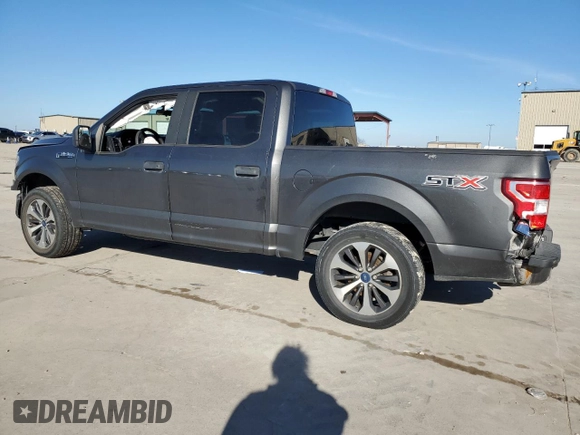 2020 Ford F-150 XL with VIN 1FTEW1CPXLKD42809, listed as a Copart auction lot 87208204 with 104,049 mi miles and Salvage Title. Bid and sale history available at carsss.com. Image 2.