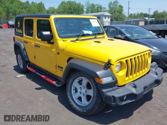 2021 Jeep Wrangler Unlimited Sport with VIN 1C4HJXKN9MW709420, listed as a IAAI auction lot 42403223 with 154,299 mi miles and . Bid and sale history available at DreamBid. Image 1.