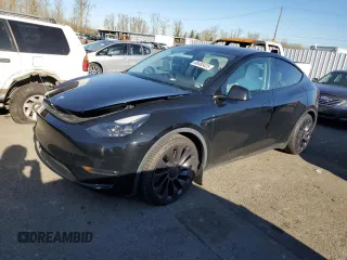 2021 Tesla Model Y Performance with VIN 5YJYGDEF9MF240125, listed as a Copart auction lot 88495425 with 45,829 mi miles and Salvage Title. Bid and sale history available at DreamBid. Image 1.