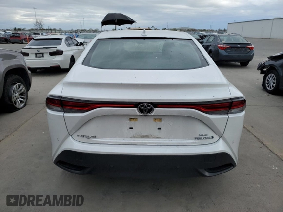 2023 Toyota Mirai XLE with VIN JTDAAAAA8PA010262, listed as a Copart auction lot 48825745 with 17,234 mi miles and Salvage Title. Bid and sale history available at carsss.com. Image 6.