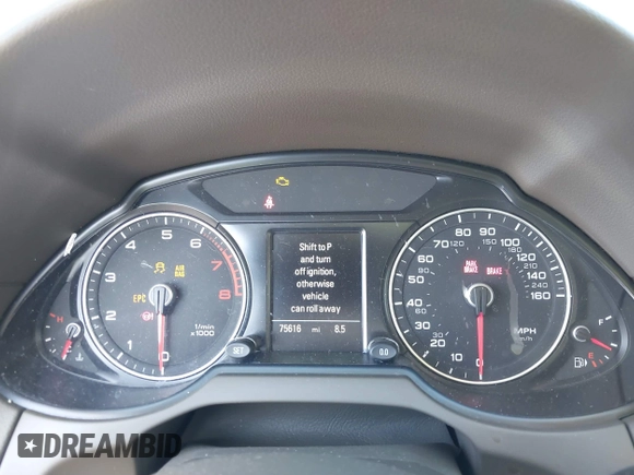 2017 Audi Q5 Premium with VIN WA1C2AFP2HA097719, listed as a IAAI auction lot 41872640 with 75,616 mi miles. Bid and sale history available at carsss.com. Image 7.