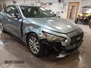 2015 Infiniti Q50 Premium with VIN JN1BV7AR2FM414613, listed as a IAAI auction lot 41258797 with 162,822 mi miles. Bid and sale history available at carsss.com. Image 6.