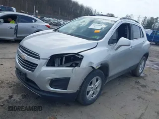 2015 Chevrolet Trax LT with VIN KL7CJRSB2FB171503, listed as a IAAI auction lot 41935289 with 115,880 mi miles and . Bid and sale history available at carsss.com. Image 2.
