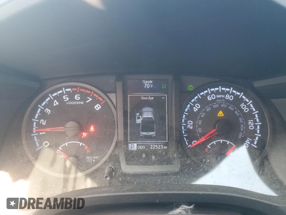 2021 Toyota Tacoma SR with VIN 3TYRX5GN9MT024483, listed as a Copart auction lot 55847115 with 22,523 mi miles and Salvage title. Bid and sale history available at DreamBid. Image 9.