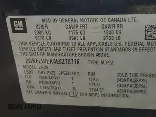 2014 GMC Terrain SLE with VIN 2GKFLWEK4E6276716, listed as a IAAI auction lot 41561770 with Not Provided miles and . Bid and sale history available at carsss.com. Image 9.