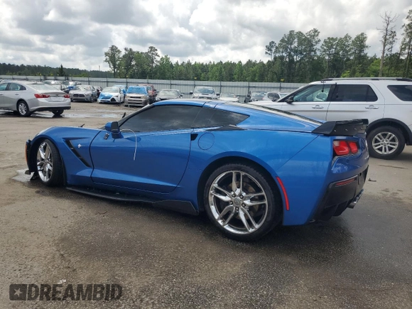 2014 Chevrolet Corvette Z51 2LT with VIN 1G1YJ2D70E5104588, listed as a Copart auction lot 53087515 with Not provided miles and Salvage title. Bid and sale history available at DreamBid. Image 2.