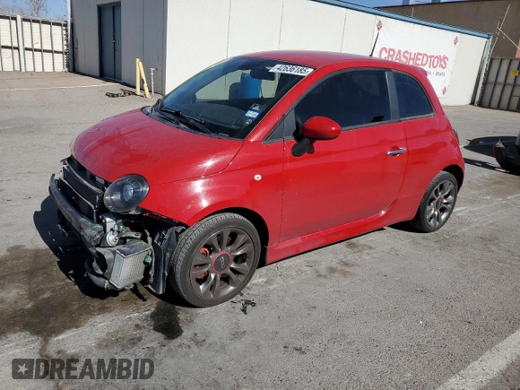 2015 FIAT 500 Turbo with VIN 3C3CFFHH6FT690068, listed as a Copart auction lot 42636185 with 79,249 mi miles and Salvage Title. Bid and sale history available at carsss.com. Image 1.