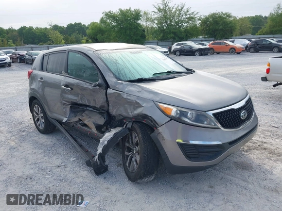 2016 Kia Sportage LX with VIN KNDPB3AC9G7846454, listed as a IAAI auction lot 42093337 with 143,513 mi miles. Bid and sale history available at carsss.com. Image 1.