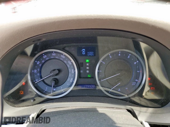 2012 Lexus IS 250 with VIN JTHBF5C2XC5179039, listed as a Copart auction lot 56964635 with 174,438 mi miles and Salvage title. Bid and sale history available at DreamBid. Image 9.