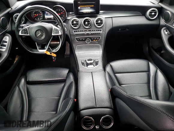 2017 Mercedes-Benz C 300 with VIN 55SWF4JB1HU179841, listed as a Copart auction lot 53890695 with 116,267 mi miles and Salvage Title. Bid and sale history available at DreamBid. Image 8.