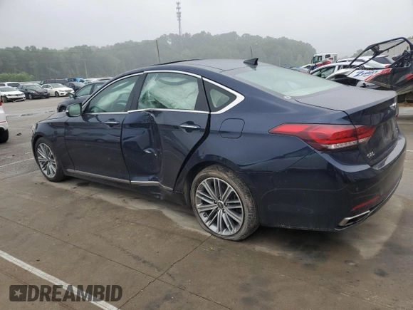 2019 Genesis G80 3.8L z VIN KMTFN4JE8KU328020, wystawiony jako Copart lot #58750905 z przebiegiem 72 415 mil mil oraz Szkoda całkowita • Salvage title. Historia ofert i sprzedaży dostępna na DreamBid. Obrazek 2.