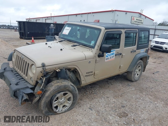 2016 Jeep Wrangler Unlimited Sport RHD with VIN 1C4BJWKG2GL272707, listed as a IAAI auction lot 41446439 with 133,968 mi miles and . Bid and sale history available at DreamBid. Image 2.