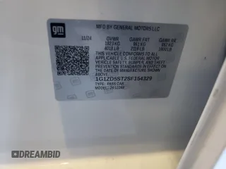 2025 Chevrolet Malibu LT with VIN 1G1ZD5ST2SF154329, listed as a Copart auction lot 54897995 with 2,311 mi miles and Salvage Title. Bid and sale history available at DreamBid. Image 12.