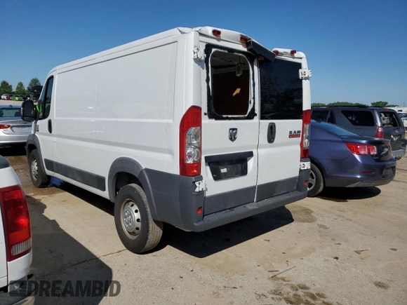 2018 Ram ProMaster Cargo with VIN 3C6TRVAGXJE105060, listed as a Copart auction lot 52821724 with 100,477 mi miles and Salvage Title. Bid and sale history available at DreamBid. Image 2.