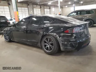 2021 Tesla Model S Plaid with VIN 5YJSA1E64MF454817, listed as a Copart auction lot 48243935 with 0 mi miles and Salvage Title. Bid and sale history available at carsss.com. Image 2.