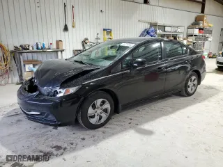 2013 Honda Civic Sdn LX with VIN 2HGFB2F58DH600707, listed as a Copart auction lot 46729855 with 143,750 mi miles and Salvage Title. Bid and sale history available at carsss.com. Image 1.