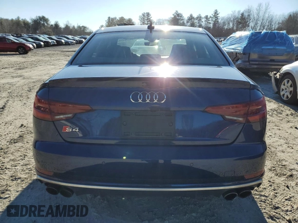 2018 Audi S4 Prestige with VIN WAUC4AF42JA025718, listed as a Copart auction lot 84296424 with 88,417 mi miles and Clean Title. Bid and sale history available at carsss.com. Image 6.