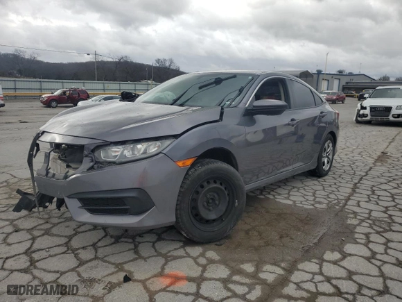 2018 Honda Civic Sedan LX with VIN 19XFC2F53JE041859, listed as a Copart auction lot 47801295 with 102,192 mi miles and Salvage Title. Bid and sale history available at carsss.com. Image 1.