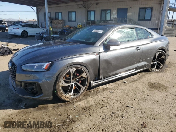 2018 Audi RS 5 z VIN WUAPWAF50JA903821, wystawiony jako Copart lot #42040965 z przebiegiem Nie podano mil oraz Szkoda całkowita • Salvage title. Historia ofert i sprzedaży dostępna na DreamBid. Obrazek 1.